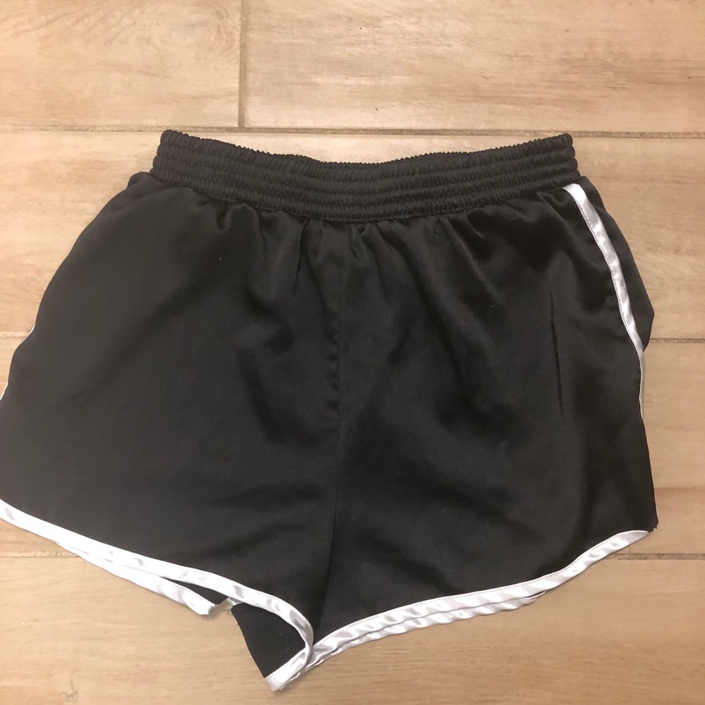 Black exercise shorts